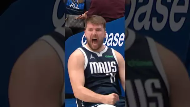 Luka Doncic FIRED UP after taking the charge! 🔥 | #Shorts