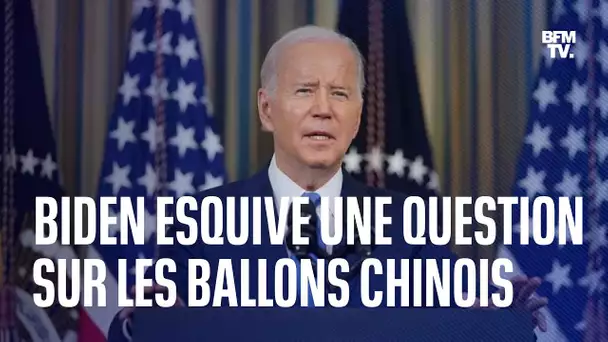 “Donnez-moi une pause mec”: Joe Biden esquive la question d'un journaliste sur les ballons chinois