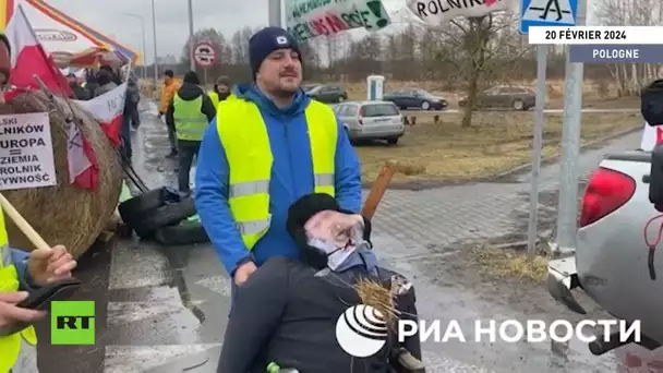 🇵🇱  Pologne : des agriculteurs bloquent la route à la frontière avec l'Ukraine