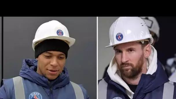 Visite de l’équipe au centre d’entrainement en voie de construction : Lionel Messi semble s’ennuye