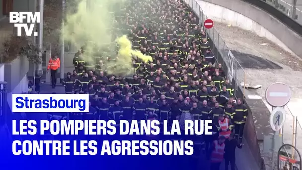 Strasbourg: les pompiers dans la rue contre les agressions dont ils sont la cible