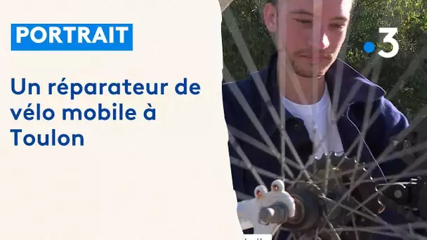 PORTRAIT. Thomas Féron, un réparateur de vélo mobile à Toulon