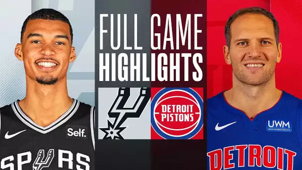 SPURS at PISTONS | FULL GAME HIGHLIGHTS | January 10, 2024