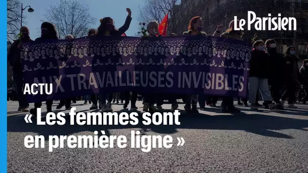 Droit des femmes : à Paris, des milliers de manifestants pour celles «qui sont en première ligne»
