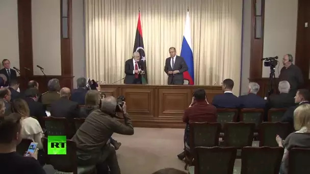 Conférence de presse commune de Sergueï Lavrov et son homologue libyen Mohamed Taha Siala
