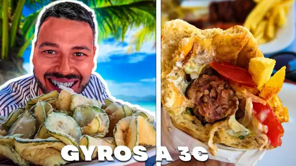 Je teste des GYROS à 3 euros et des BROCHETTES à 1,90 en GRECE ! - VLOG