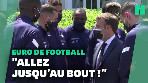 Avant l'Euro-2020, Macron passe les Bleus en revue à Clairefontaine