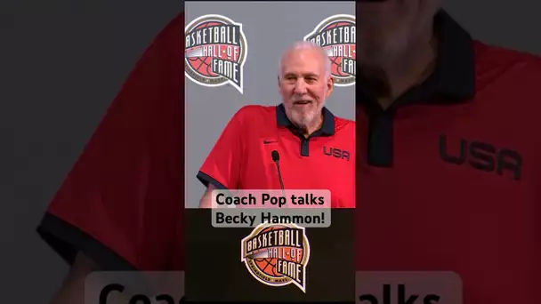 Coach Pop speaks on his love for fellow #23HoopClass inductee Becky Hammon! 💕 | #Shorts