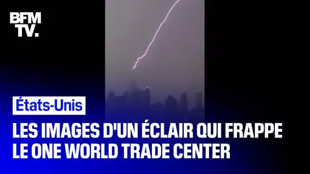 Tempête Henri: les images d'un éclair qui frappe le One World Trade Center à New York