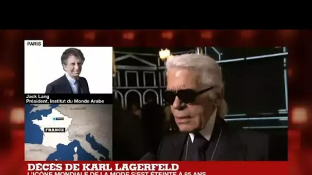 "Karl Lagerfeld était un ministre génial des élégances", selon Jack Lang