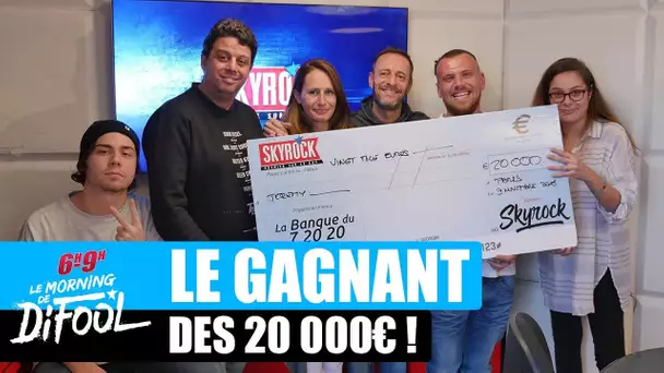 Jérémy repart avec son chèque de 20 000€ ! #MorningDeDifool