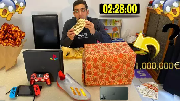 SI IL FINIT CE TACOS XXL EN 2MIN30 IL GAGNE PLEINS DE CADEAUX 🎁( de 0 a 100 0000€)