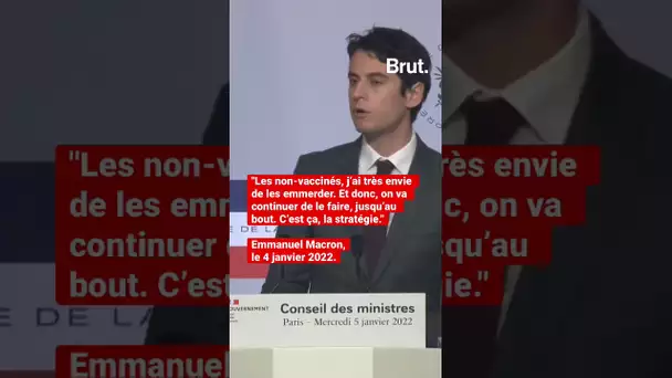 Le porte-parole du gouvernement réagit aux propos d’Emmanuel Macron sur les non-vaccinés.