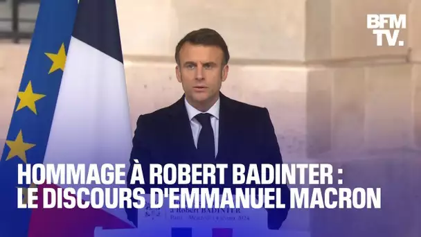 Hommage national à Robert Badinter: le discours d'Emmanuel Macron en intégralité