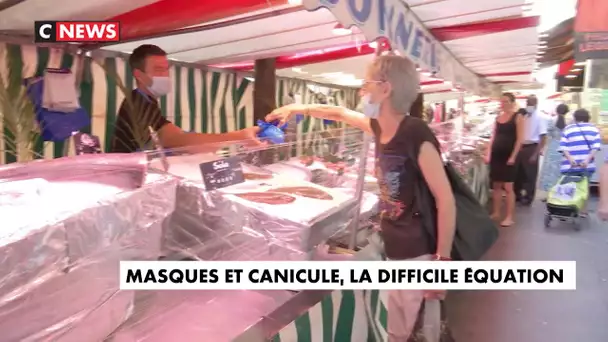 Masques et canicule, la difficile équation