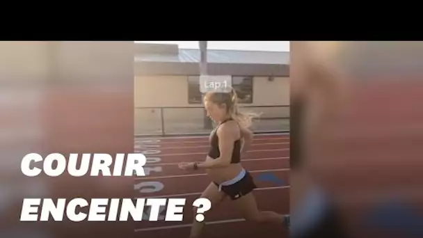 Enceinte de 9 mois, cette pro de la course à pied continue à relever des défis sur TikTok