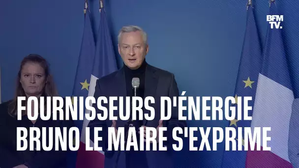 Les annonces de Bruno Le Maire sur le prix de l'énergie après sa réunion avec les fournisseurs