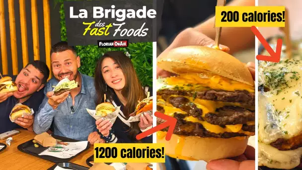 BURGER à 200 calories VS 1200 calories:  La Brigade des Fast Foods teste! - VLOG 1217