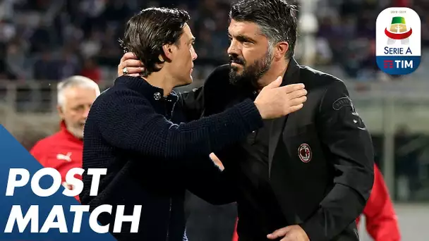 Fiorentina 0-1 Milan | Vincenzo Montella and Gennaro Gattuso Post Match Press Conference | Serie A