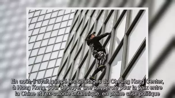 ✅  Les images saisissantes du « Spiderman » français qui gravit les 187 mètres la Tour « Total » de