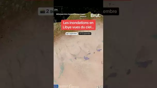 Les inondations en Libye vues du ciel.