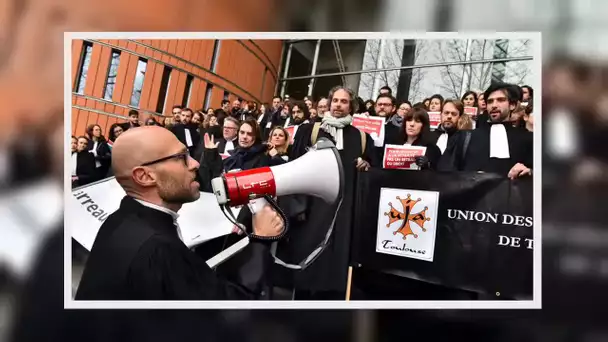 ✅  Réforme des retraites : des centaines d&#039;avocats manifestent au palais de justice de Toulouse