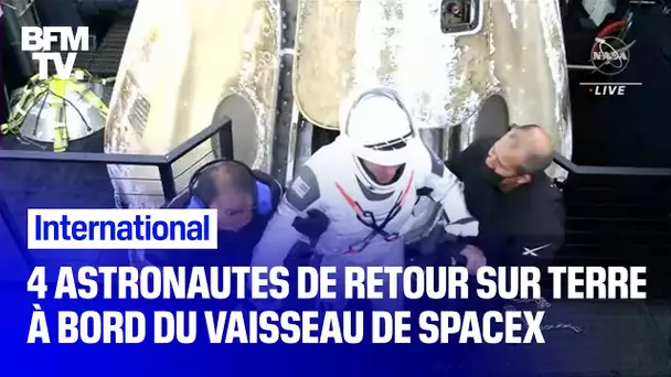 Quatre astronautes de retour sur Terre à bord du vaisseau SpaceX