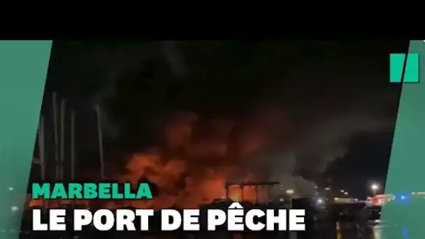A Marbella, un incendie dans le port détruit une centaine de bateaux