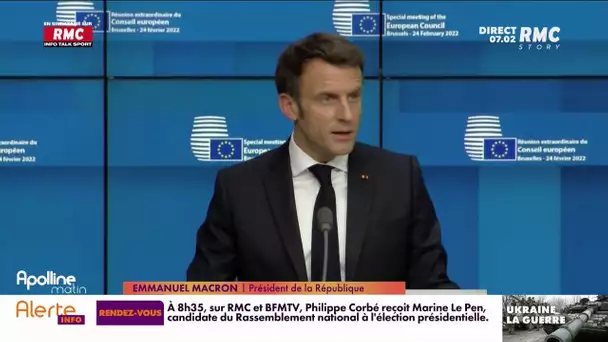 Emmanuel Macron annonce une déploiement militaire dans les pays frontaliers de l'Ukraine