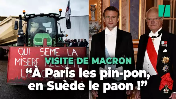 En pleine crise agricole, les images du faste de Macron en Suède ne passent pas bien