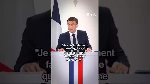 Emmanuel Macron "favorable à ce qu'on apprenne 'La Marseillaise' au primaire"