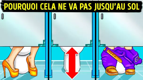 Pourquoi les Portes des Toilettes Publiques ne Descendent pas Jusqu’au sol ?