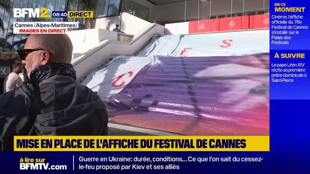 🟡Cinéma: suivez en direct l'installation de l'affiche officielle du 78e Festival de Cannes