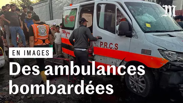 Un convoi d'ambulances ciblé par des frappes israéliennes à Gaza