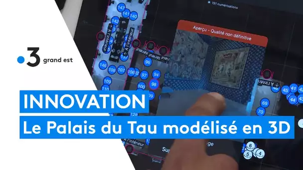 Le Palais du Tau à Reims modélisé en 3D