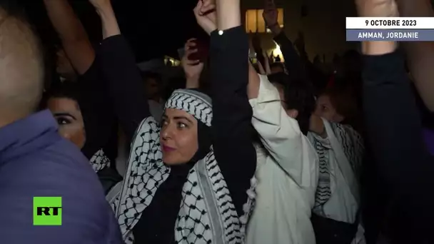 🇯🇴 Jordanie : manifestation pro palestinienne devant l'ambassade d'Israël à Amman