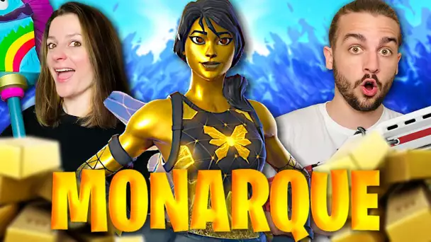 ON DEBLOQUE LE SKIN EN OR GOLD DE MONARQUE ! FORTNITE DUO