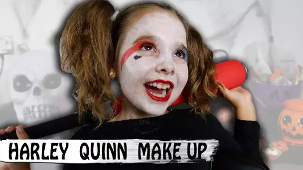 HALLOWEEN MAKEUP : Harley Quinn pour enfant , hyper facile et rapide