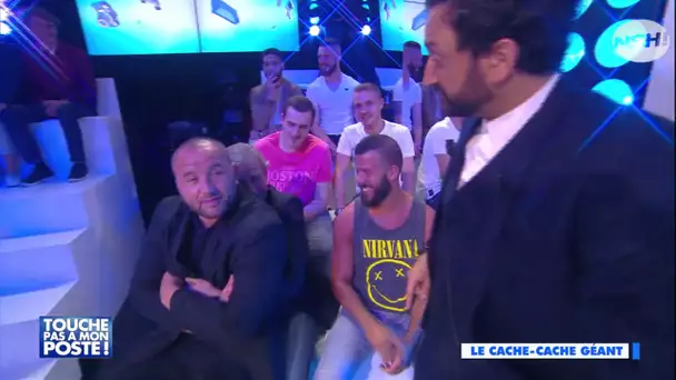 Cyril Hanouna, Gad Elmaleh et Kev Adams font un cache-cache géant sur le plateau