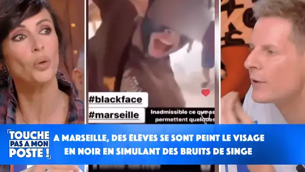 A Marseille, des élèves se sont peint le visage en noir en simulant des bruits de singe