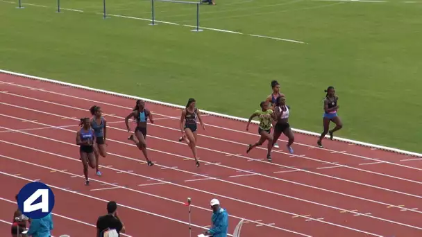 Bondoufle 2018 : Finale 100 m Cadettes (Gemima Joseph en 11&#039;&#039;66)