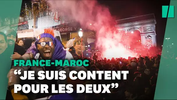 Après France-Maroc, la joie partagée des supporters des deux camps à Paris