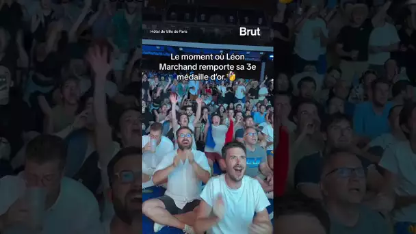 La folie à Paris pour le triplé historique de Léon Marchand ! #paris2024
