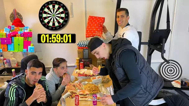 SI ILS TERMINENT TOUT EN 2MIN IL GAGNE PLEINS DE CADEAUX 🎁😱 ( Tacos,Frites,Burger...)