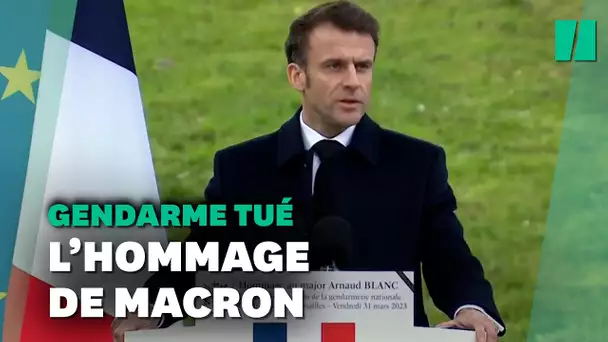 L’hommage d’Emmanuel Macron à Arnaud Blanc, le gendarme tué en Guyane