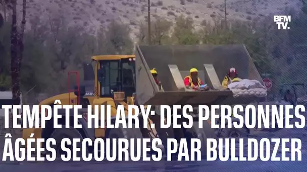Tempête Hilary: des personnes âgées secourues par bulldozer en Californie