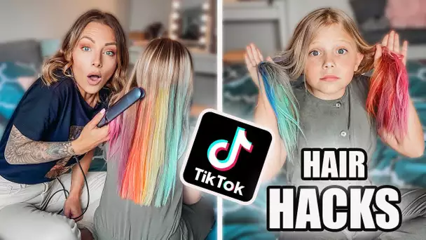 ON TESTE DES TIKTOK HAIR HACKS ! (idéal pendant le confinement !)