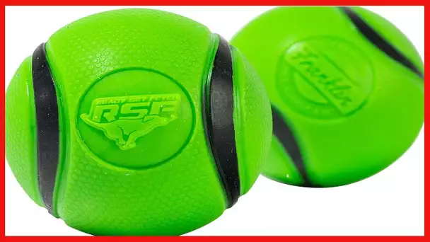 Franklin Pet Supply Dog Launcher Balls - Rubber Dog Balls for Fetch Throwers - Green Bouncy Balls