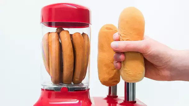Je teste une machine à hot-dog