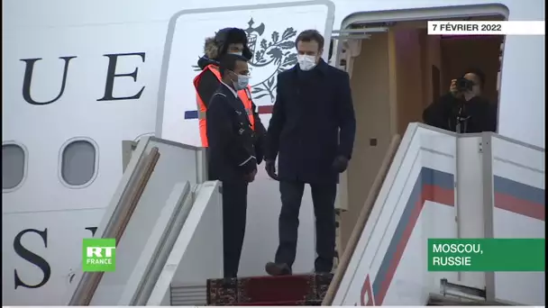 Russie : Emmanuel Macron arrive à Moscou pour s’entretenir avec Vladimir Poutine